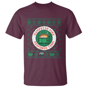Funny Dumpster Fire Response Team T Shirt Office Party Holiday Chaos Humor TS02 Maroon Print Your Wear