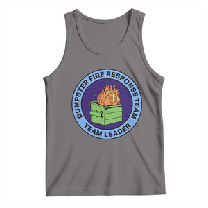 Dumpster Fire Response Team Leader Badge Tank Top Funny Office Chaos Holiday Gag Gift TS02 Deep Heather Print Your Wear