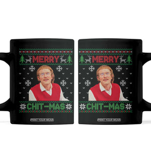 Funny Chit Christmas Merry Chit-Mas Coffee Mug Retro Holiday Humor TS02 Black Print Your Wear