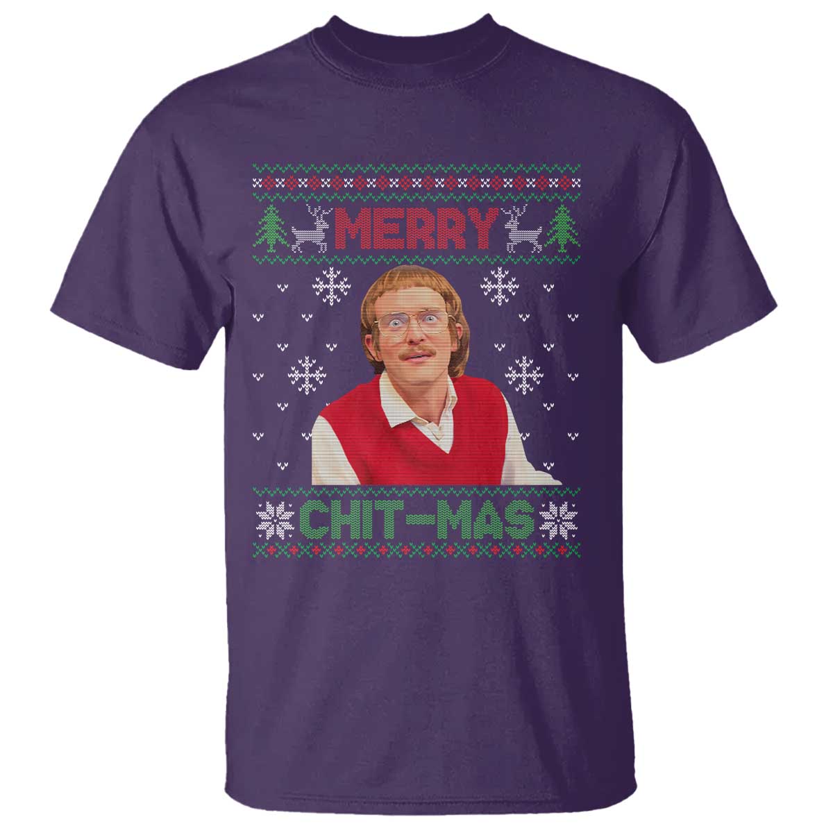 Funny Chit Christmas Merry Chit-Mas T Shirt Retro Holiday Humor TS02 Purple Print Your Wear