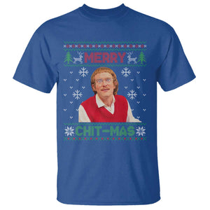 Funny Chit Christmas Merry Chit-Mas T Shirt Retro Holiday Humor TS02 Royal Blue Print Your Wear