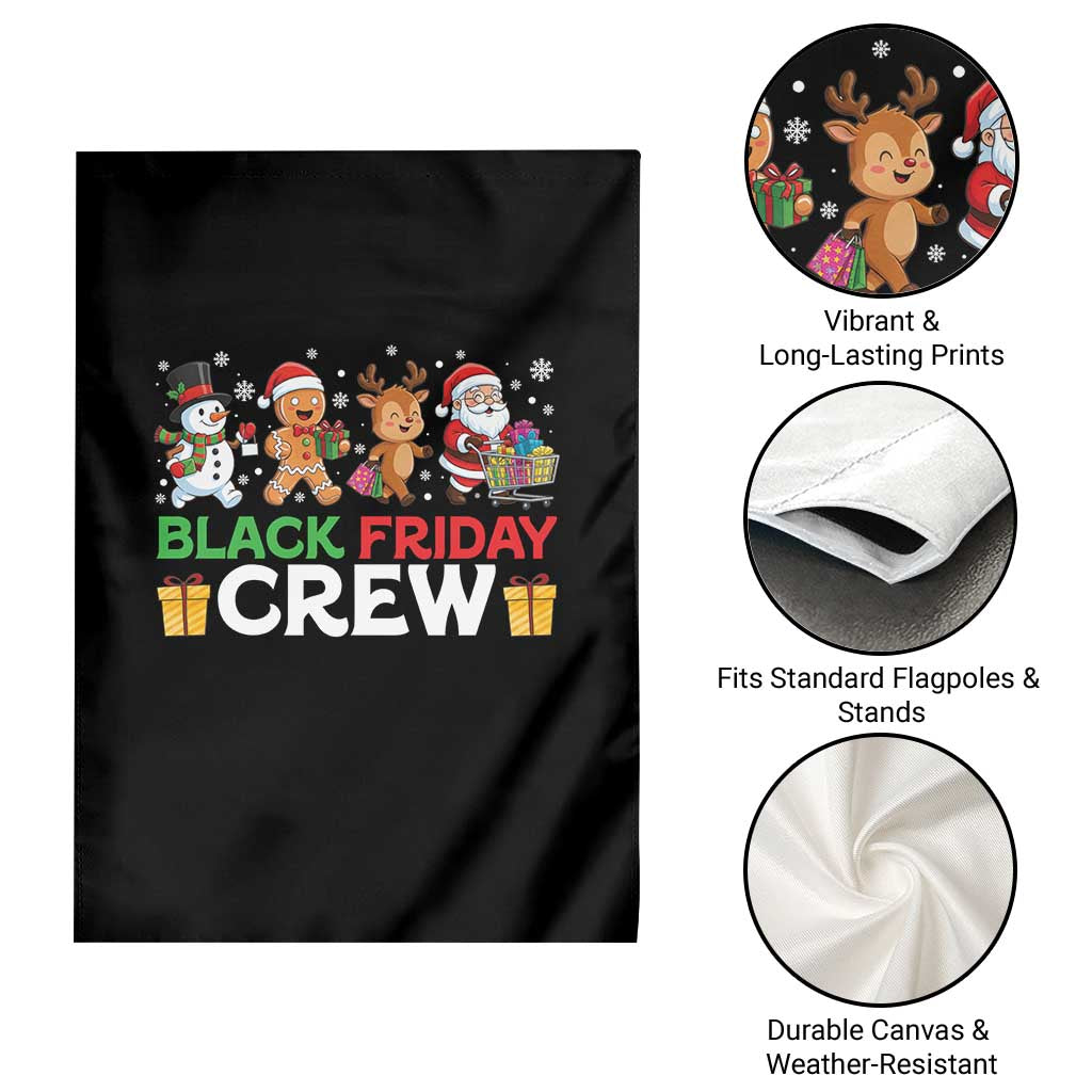 Black Friday Crew Christmas Garden Flag Funny Holiday Shopping Squad TS02 Print Your Wear