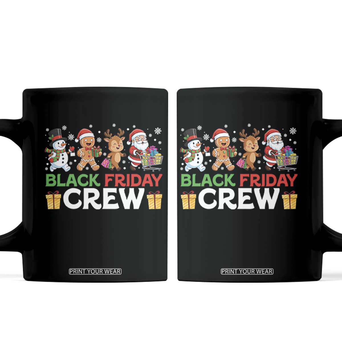 Black Friday Crew Christmas Coffee Mug Funny Holiday Shopping Squad TS02 Black Print Your Wear