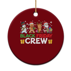 Black Friday Crew Christmas Ceramic Ornament Funny Holiday Shopping Squad TS02 1pc Red Print Your Wear