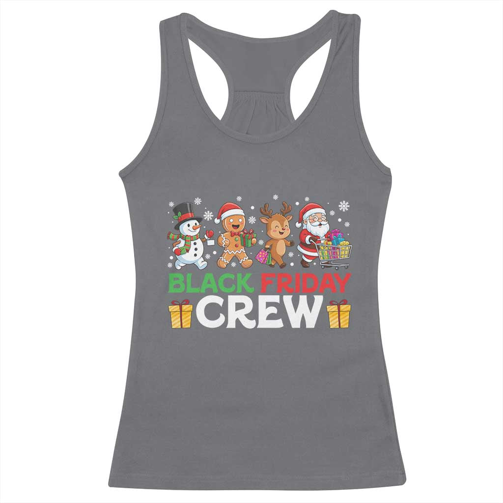 Black Friday Crew Christmas Racerback Tank Top Funny Holiday Shopping Squad TS02 Charcoal Print Your Wear