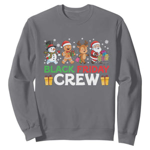 Black Friday Crew Christmas Sweatshirt Funny Holiday Shopping Squad TS02 Charcoal Print Your Wear