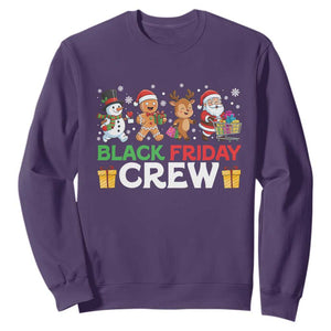 Black Friday Crew Christmas Sweatshirt Funny Holiday Shopping Squad TS02 Purple Print Your Wear