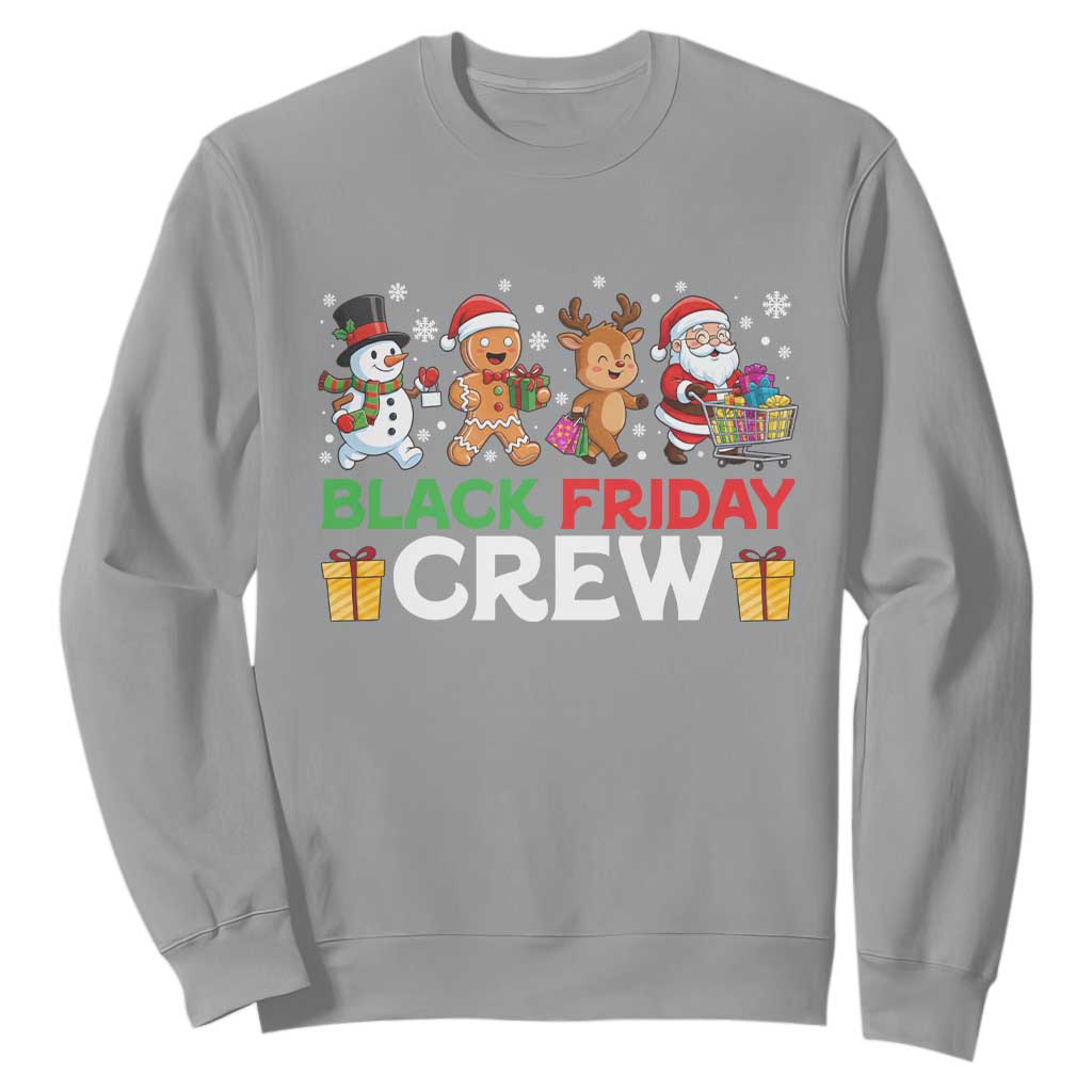 Black Friday Crew Christmas Sweatshirt Funny Holiday Shopping Squad TS02 Sport Gray Print Your Wear