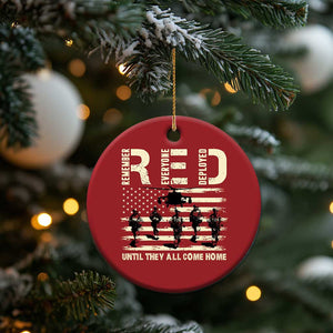 Red Friday Christmas Ornament R.E.D Until They All Come Home Support American Troops US Flag TS02 Print Your Wear