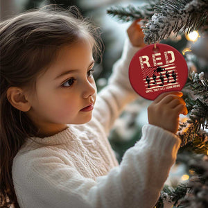 Red Friday Christmas Ornament R.E.D Until They All Come Home Support American Troops US Flag TS02 Print Your Wear