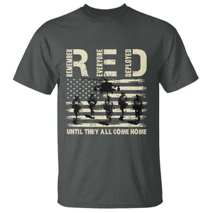 Red Friday T Shirt R.E.D Until They All Come Home Support American Troops US Flag TS02 Dark Heather Print Your Wear