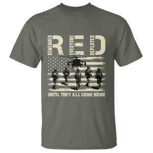 Red Friday T Shirt R.E.D Until They All Come Home Support American Troops US Flag TS02 Military Green Print Your Wear