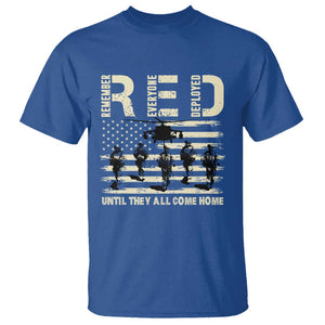 Red Friday T Shirt R.E.D Until They All Come Home Support American Troops US Flag TS02 Royal Blue Print Your Wear