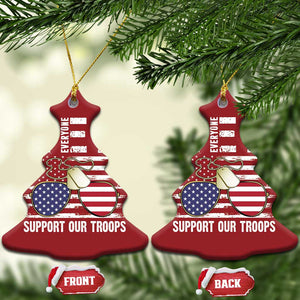 Red Friday Christmas Ornament R.E.D Remember Everyone Deployed American Flag Glasses Dog Tag TS02 Christmas Tree Red Print Your Wear