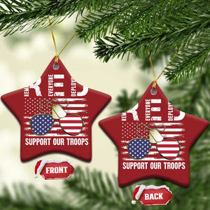 Red Friday Christmas Ornament R.E.D Remember Everyone Deployed American Flag Glasses Dog Tag TS02 Star Red Print Your Wear