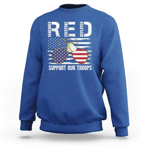 Red Friday Sweatshirt R.E.D Remember Everyone Deployed American Flag Glasses Dog Tag TS02 Royal Blue Print Your Wear