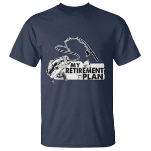 Funny Retirement Plan Fishing T Shirt Fisherman TS02 Navy Print Your Wear