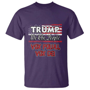 Trump 2024 T Shirt Vox Poluli Vox Dei President 45 47 Election American Flag TS02 Purple Print Your Wear