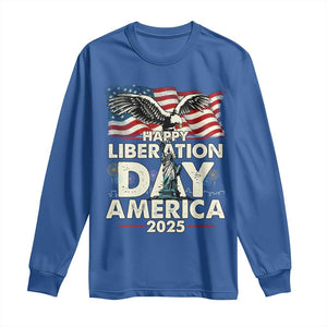 Trump 2025 Long Sleeve Shirt Happy Liberation Day 2025 Trump January 20Th 2025 TS02 Royal Blue Print Your Wear