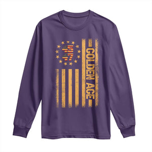 Trump 2025 Long Sleeve Shirt New Golden Age Of America 47th President TS02 Purple Print Your Wear