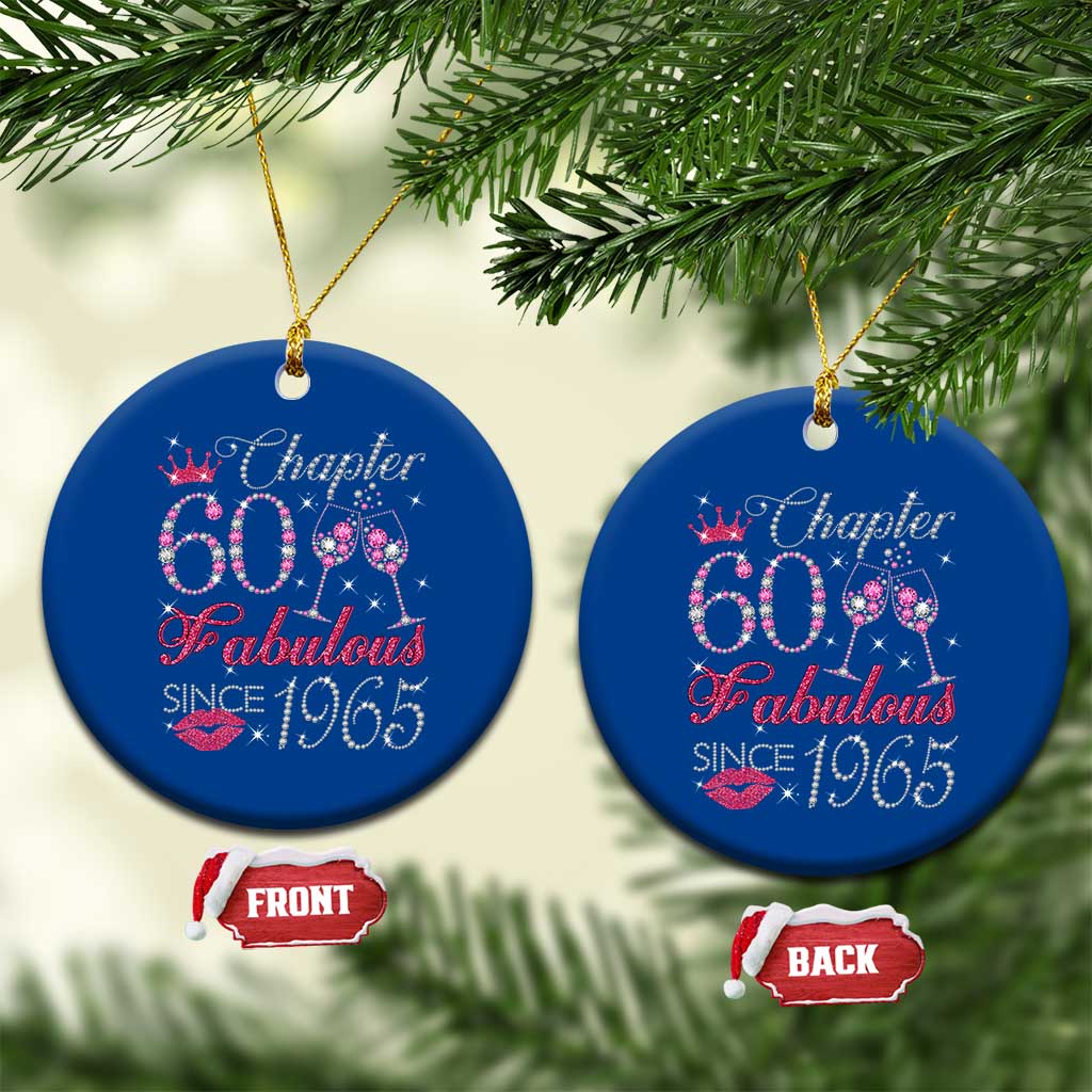 Chapter 60 Fabulous Ceramic Ornament Sparkle Since 1965 60Th Birthday Gift For Women TS02 1pc Blue Print Your Wear