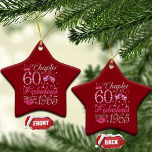Chapter 60 Fabulous Ceramic Ornament Sparkle Since 1965 60Th Birthday Gift For Women TS02 Print Your Wear