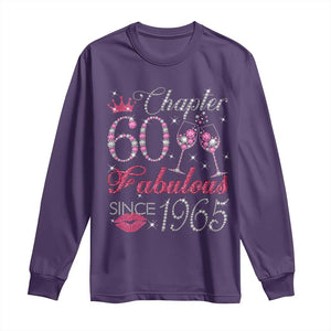 Chapter 60 Fabulous Long Sleeve Shirt Sparkle Since 1965 60Th Birthday Gift For Women TS02 Purple Print Your Wear