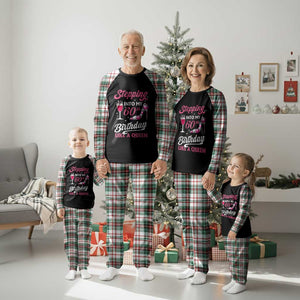 Stepping Into My 60th Birthday Plaid Pajama Set Like A Queen Pink Wine Glass TS02 Christmas Plaid Print Your Wear