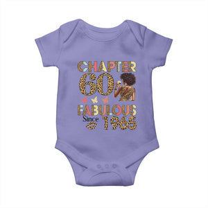 Chapter 60 Fabulous Leopard Baby Onesie Since 1965 60Th Birthday Gift For Women TS02 Violet Print Your Wear