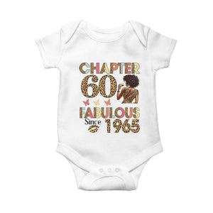 Chapter 60 Fabulous Leopard Baby Onesie Since 1965 60Th Birthday Gift For Women TS02 White Print Your Wear