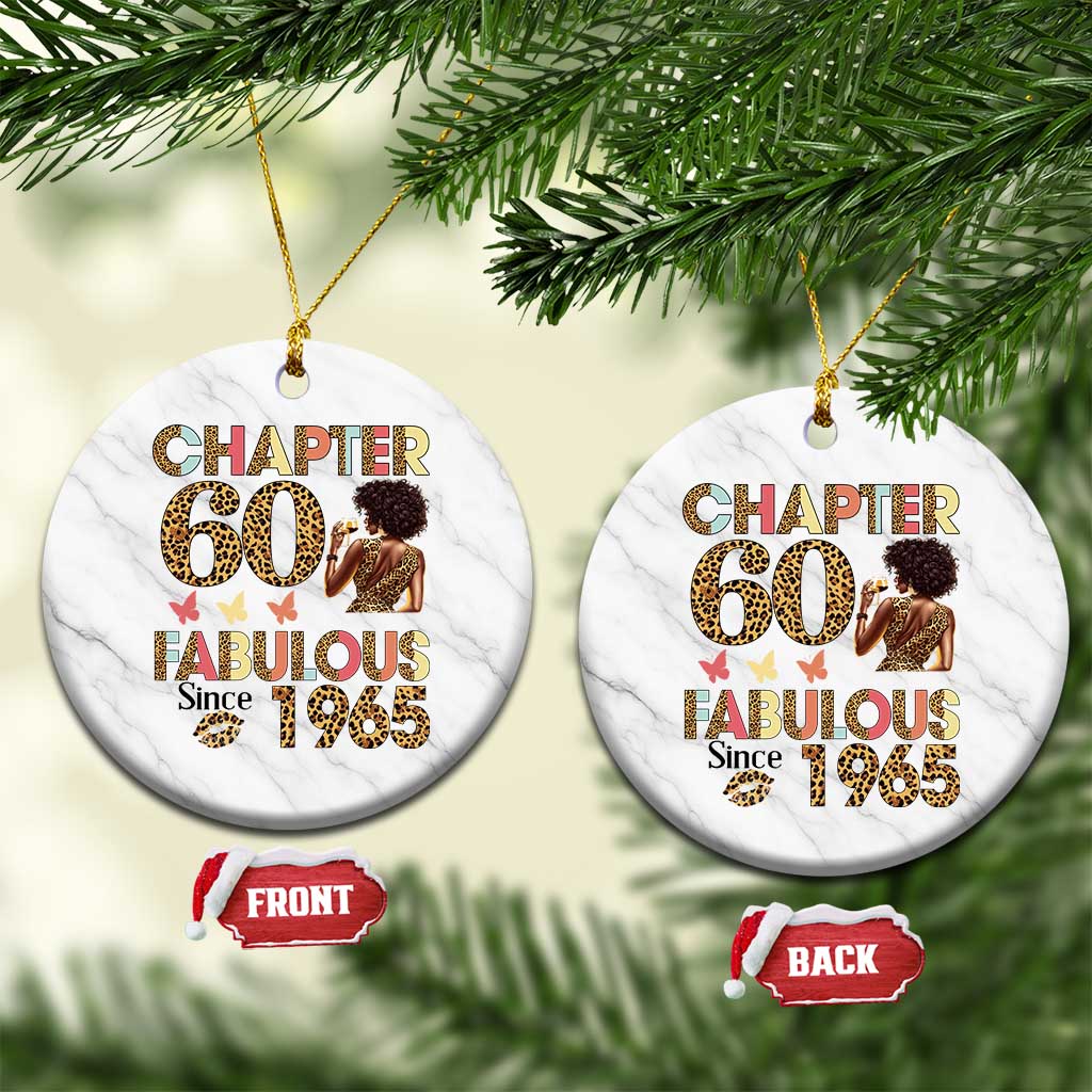 Chapter 60 Fabulous Leopard Ceramic Ornament Since 1965 60Th Birthday Gift For Women TS02 1pc White Marble Print Your Wear