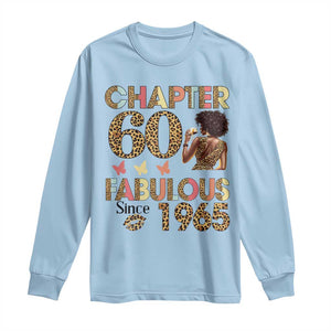 Chapter 60 Fabulous Leopard Long Sleeve Shirt Since 1965 60Th Birthday Gift For Women TS02 Light Blue Print Your Wear