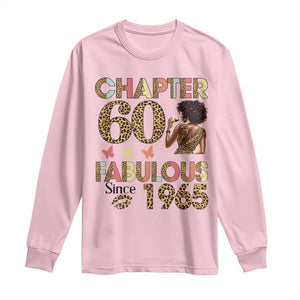 Chapter 60 Fabulous Leopard Long Sleeve Shirt Since 1965 60Th Birthday Gift For Women TS02 Light Pink Print Your Wear