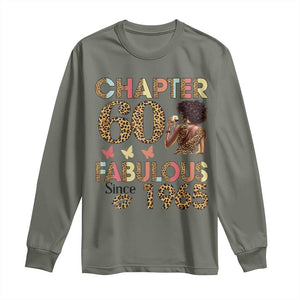 Chapter 60 Fabulous Leopard Long Sleeve Shirt Since 1965 60Th Birthday Gift For Women TS02 Military Green Print Your Wear