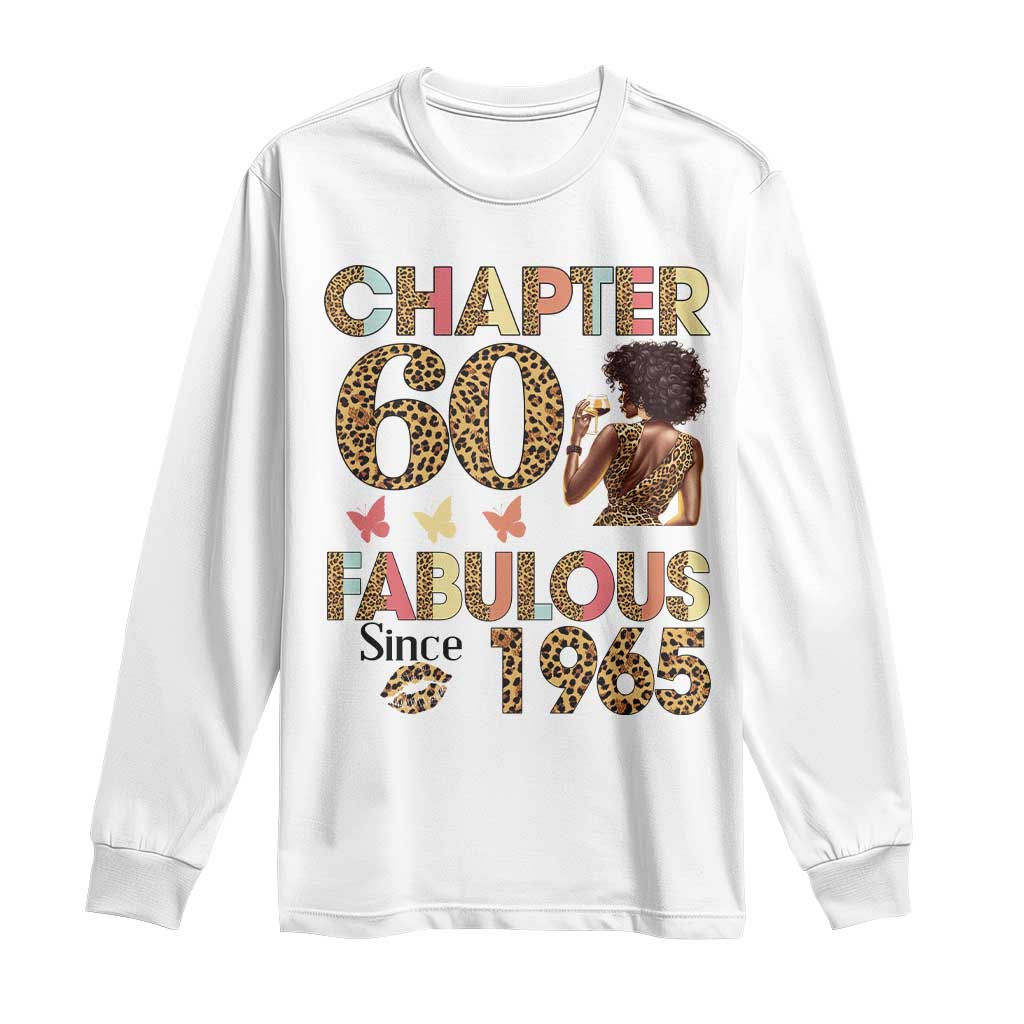 Chapter 60 Fabulous Leopard Long Sleeve Shirt Since 1965 60Th Birthday Gift For Women TS02 White Print Your Wear