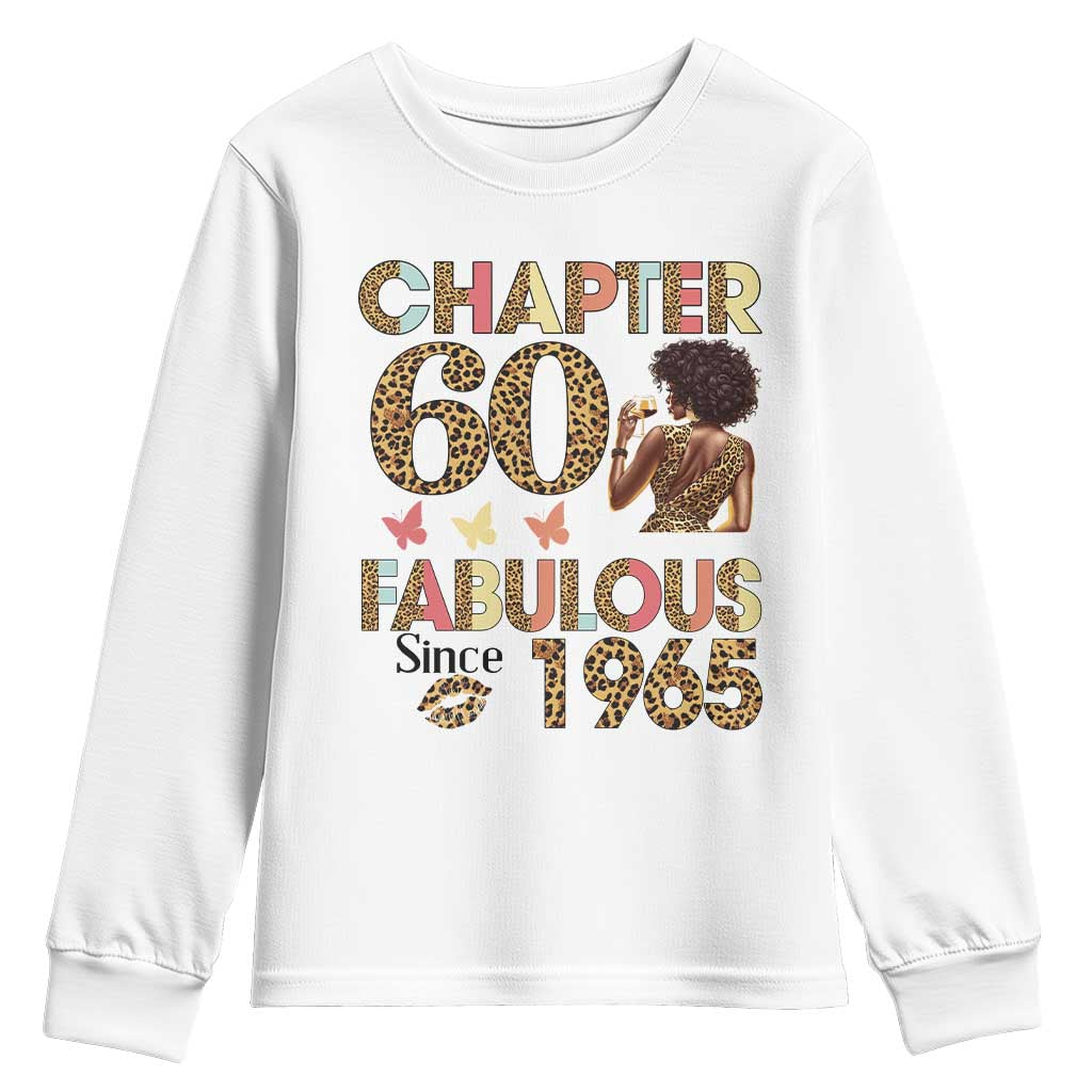Chapter 60 Fabulous Leopard Youth Sweatshirt Since 1965 60Th Birthday Gift For Women TS02 White Print Your Wear
