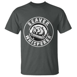 Beaver Whisperer T Shirt Funny Wildlife Lover Nature Humor TS02 Dark Heather Print Your Wear