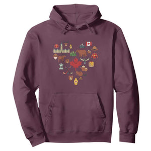 Canada Pride Hoodie Canadian Flag Maple Leaf TS02 Maroon Print Your Wear