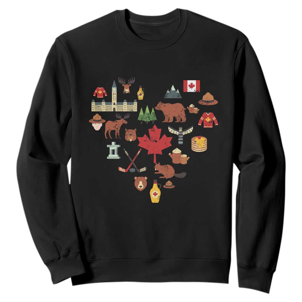 Canada Pride Sweatshirt Canadian Flag Maple Leaf TS02 Black Print Your Wear