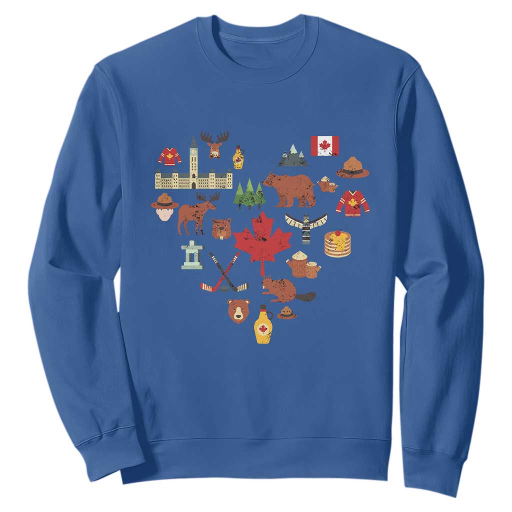 Canada Pride Sweatshirt Canadian Flag Maple Leaf TS02 Royal Blue Print Your Wear