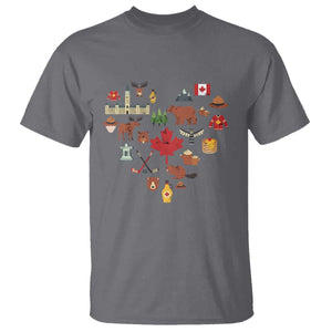 Canada Pride T Shirt Canadian Flag Maple Leaf TS02 Charcoal Print Your Wear
