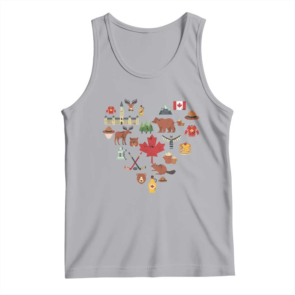 Canada Pride Tank Top Canadian Flag Maple Leaf TS02 Athletic Heather Print Your Wear