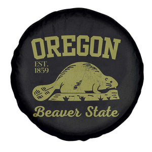 Beaver State Oregon Spare Tire Cover Est 1859 Vintage Flag TS02 Print Your Wear