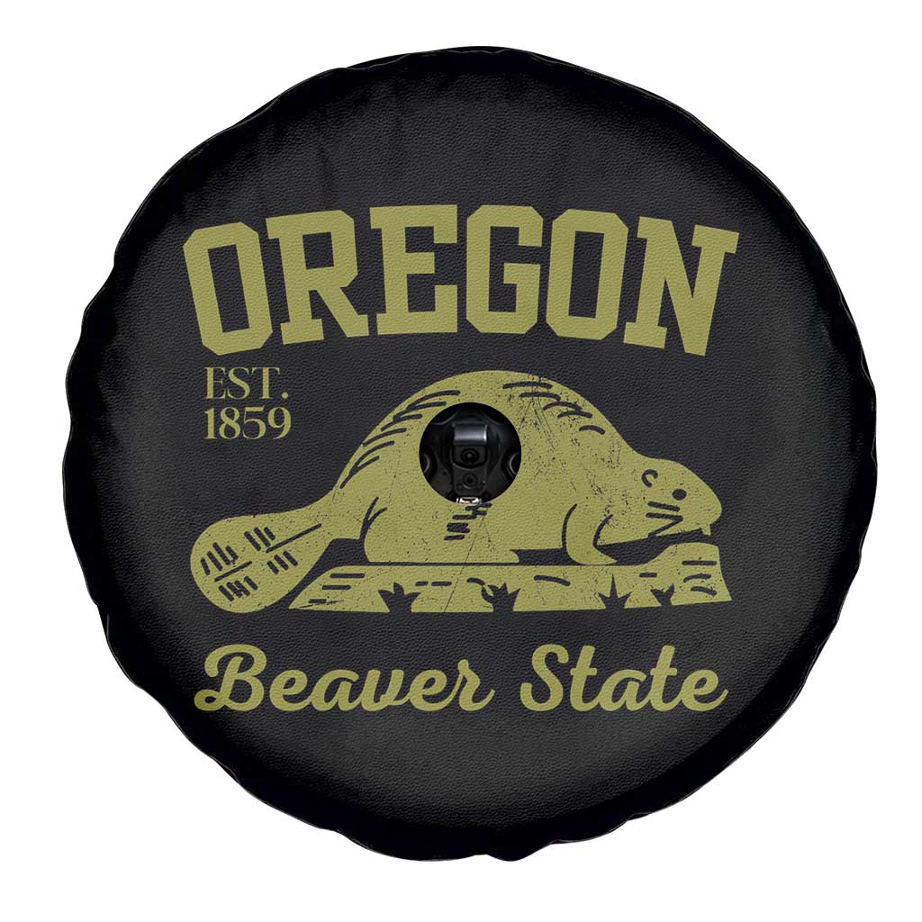 Beaver State Oregon Spare Tire Cover Est 1859 Vintage Flag TS02 Print Your Wear