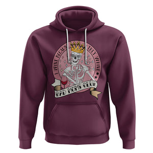 Skull Mom Hoodie I Wine Because They Whine Mother's Day Gifts TS02 Maroon Printyourwear