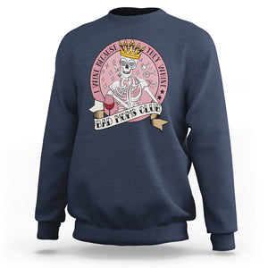 Skull Mom Sweatshirt I Wine Because They Whine Mother's Day Gifts TS02 Navy Printyourwear