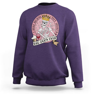 Skull Mom Sweatshirt I Wine Because They Whine Mother's Day Gifts TS02 Purple Printyourwear