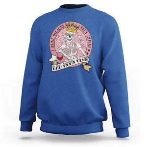 Skull Mom Sweatshirt I Wine Because They Whine Mother's Day Gifts TS02 Royal Blue Printyourwear