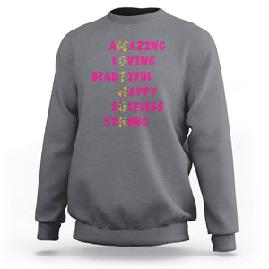 Mother Definition Sweatshirt Amazing Loving Beautiful Happy Selfless Strong Floral Mom's Day TS02 Charcoal Printyourwear