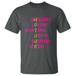 Mother Definition T Shirt Amazing Loving Beautiful Happy Selfless Strong Floral Mom's Day TS02 Dark Heather Printyourwear